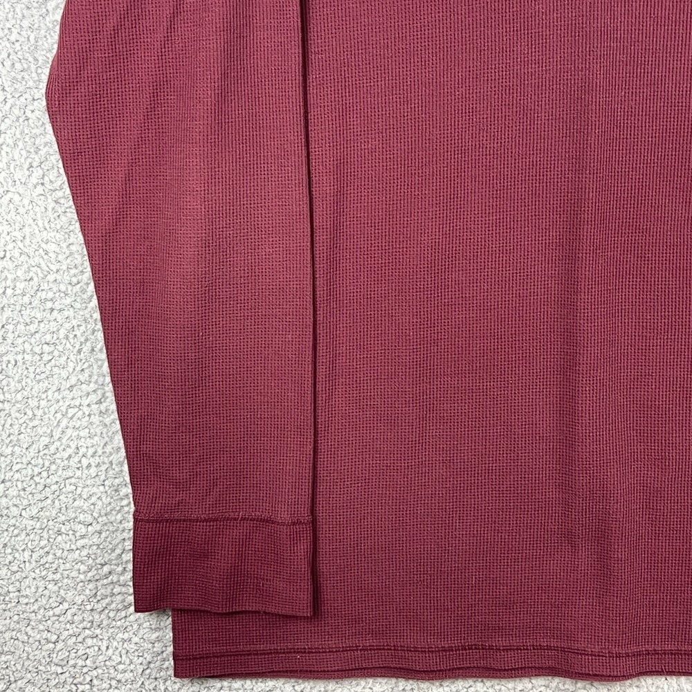 Mack Weldon Thermal Henley‎ Shirt Mens XXL Red Long Sleeve Wool Blend Casual - Picture 5 of 13